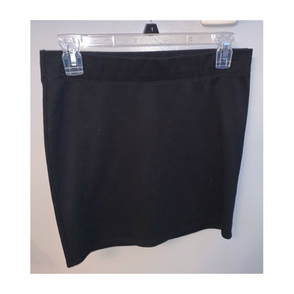Black mini skirt